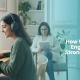 Teenage student attending a secure online language class at home while a parent reviews progress nearby, promoting online safety for teens, privacy, and supportive digital learning.
